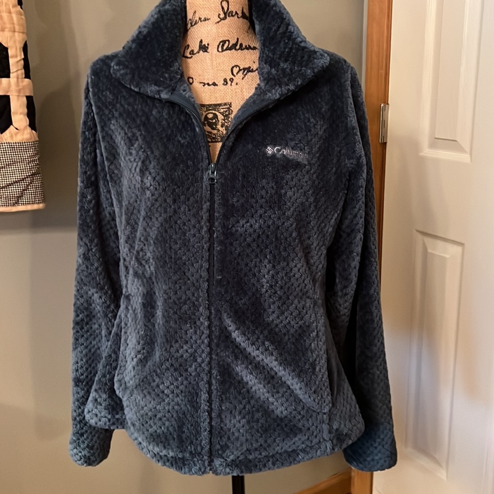 Columbia High Pile Fleece dark green size L